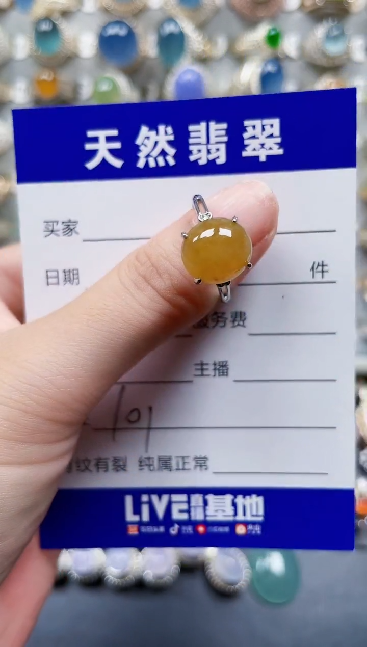 银S925镶嵌戒指翡翠101