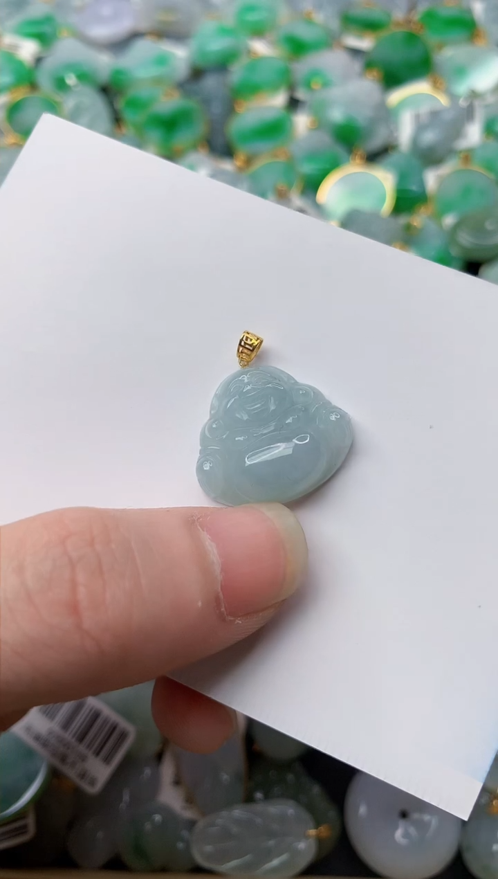 【闪购商品】翡翠颈饰18K金镶嵌84........
