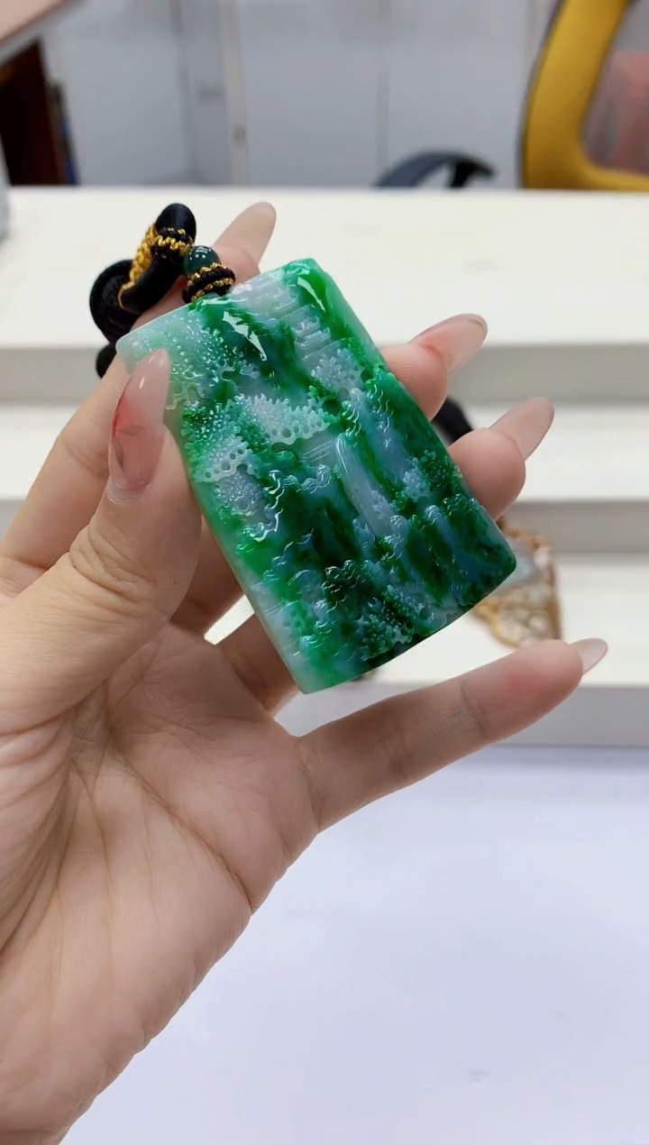 未镶嵌定制翡翠5060ty-毛货挂件94