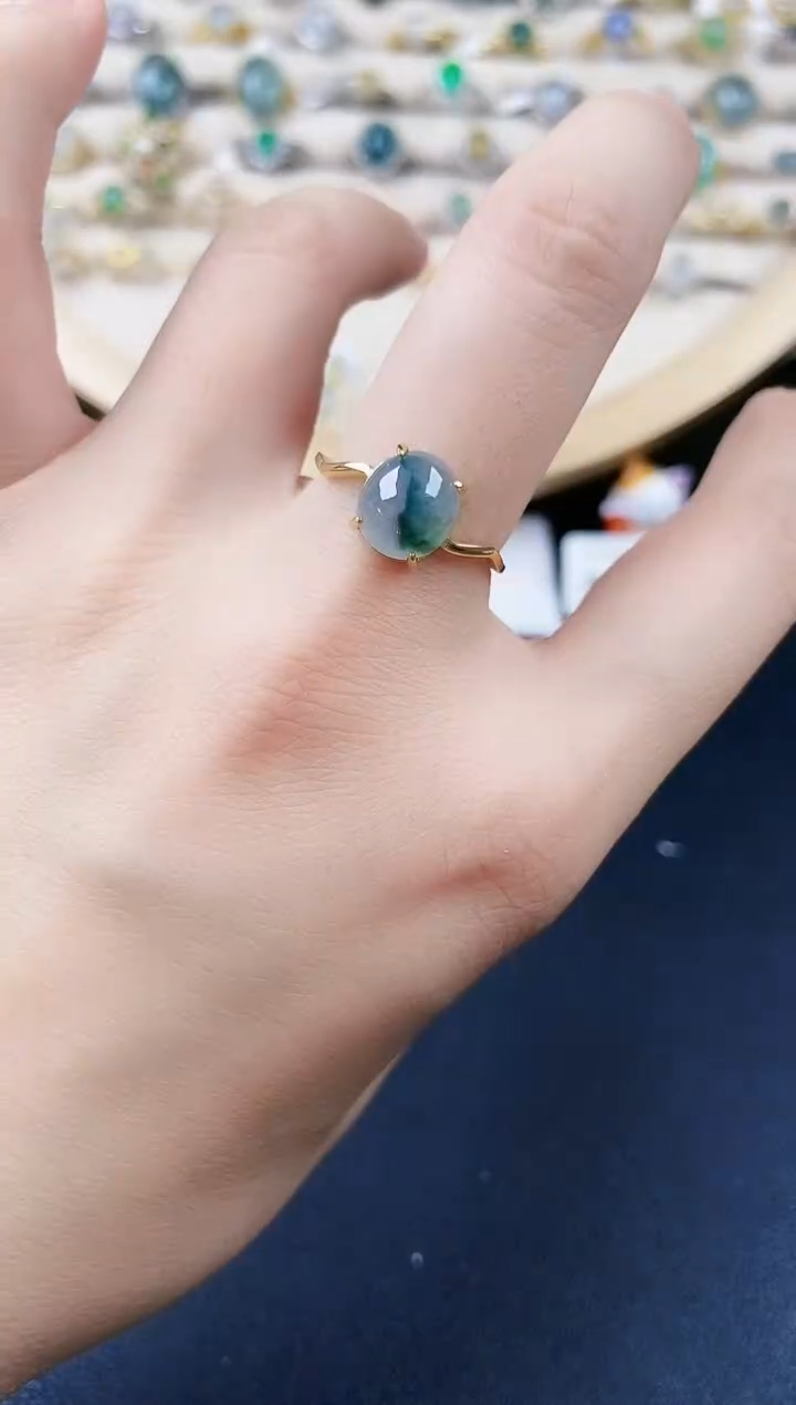 【闪购商品】翡翠银S925镶嵌戒指6546546