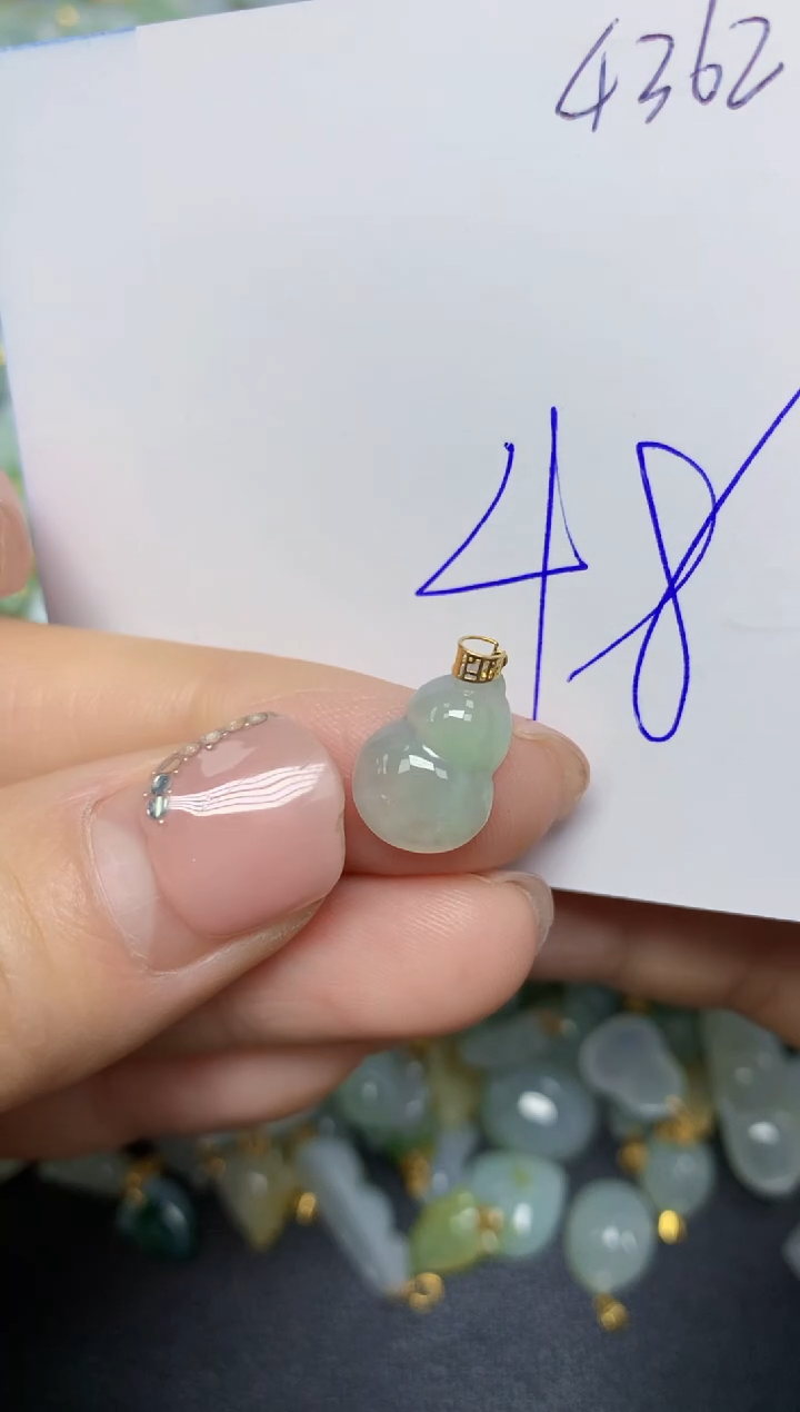 【闪购商品】翡翠挂件18K金镶嵌 天然翡翠A货