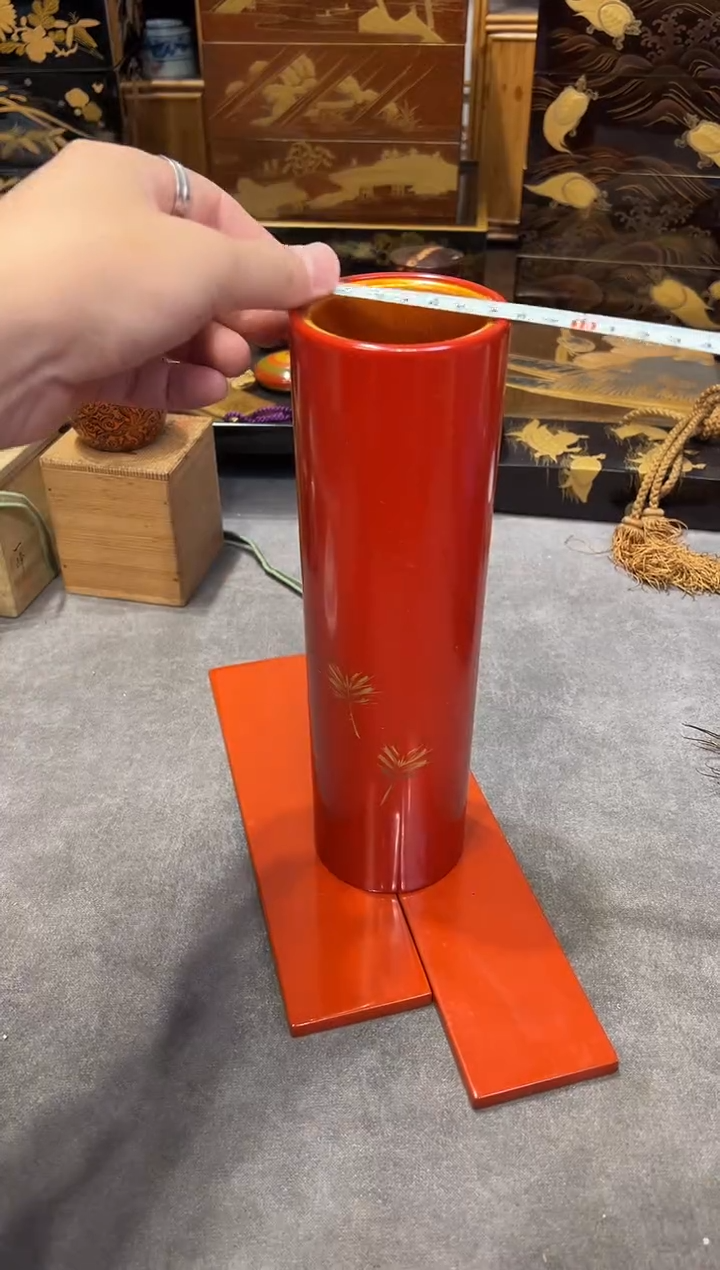 轮岛塗 花器 大漆漆器大漆漆器