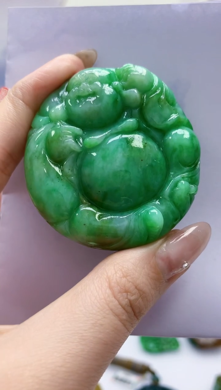 【闪购商品】定制翡翠未镶嵌4852jw-毛货挂件58