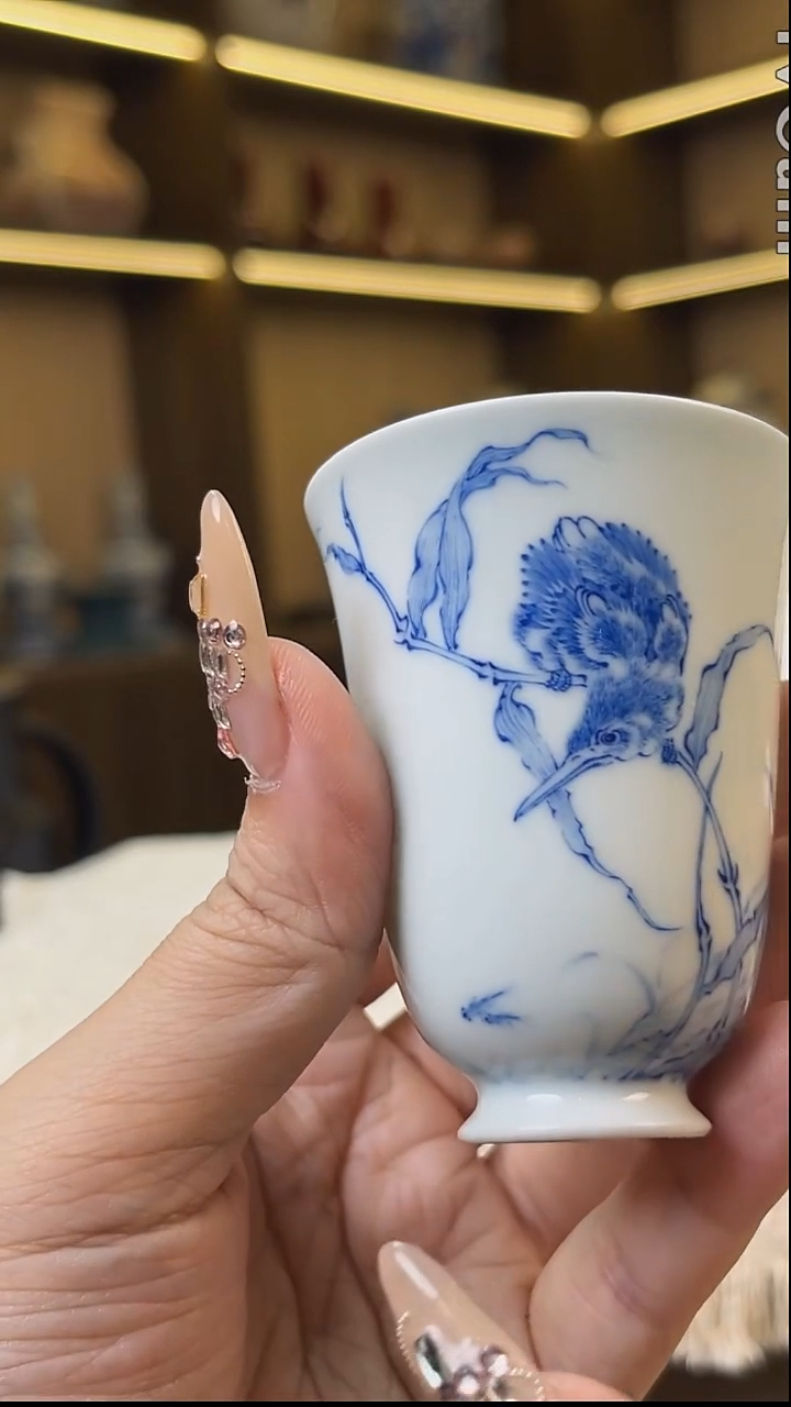 瓷片景德镇毛仔柴窑杯