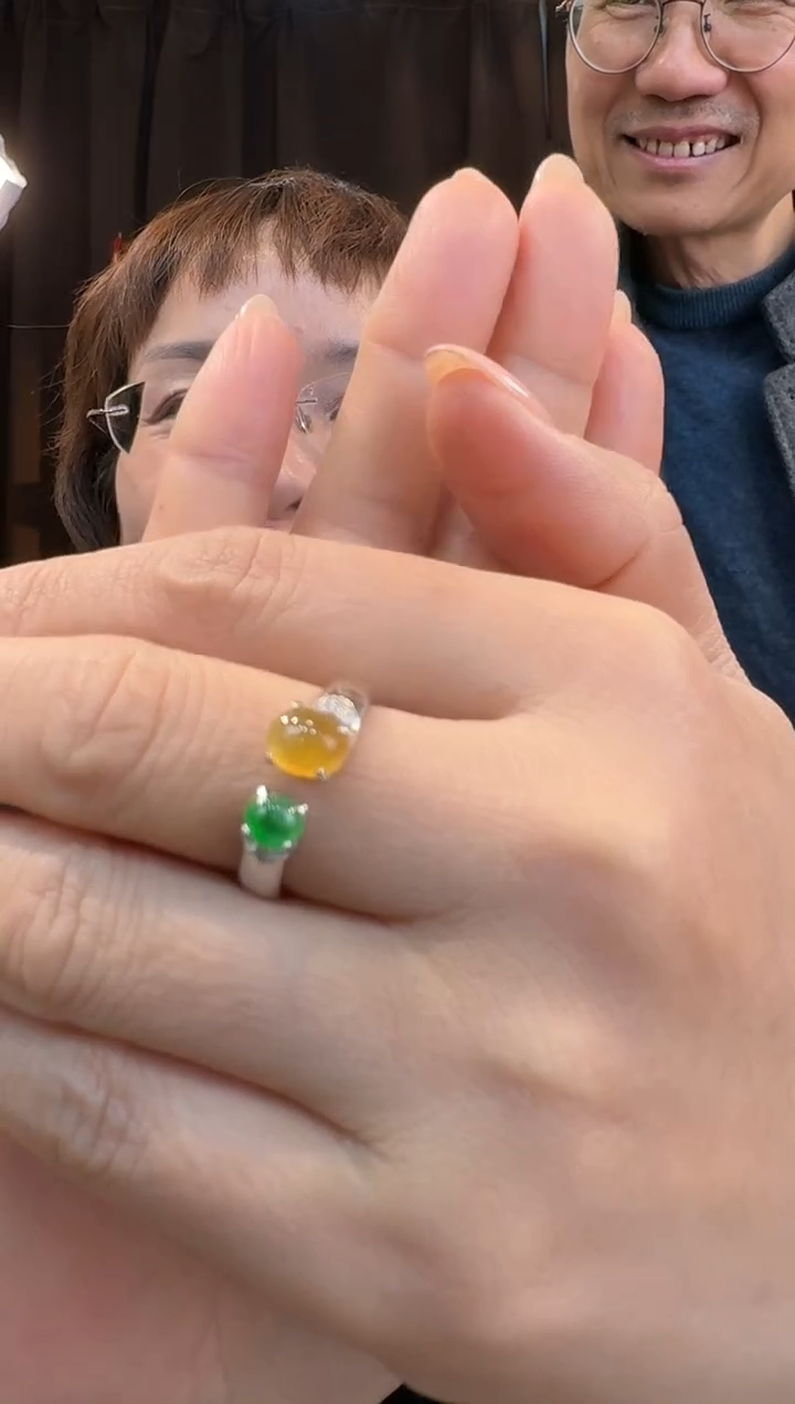 【闪购商品】翡翠戒指银S925镶嵌戒指