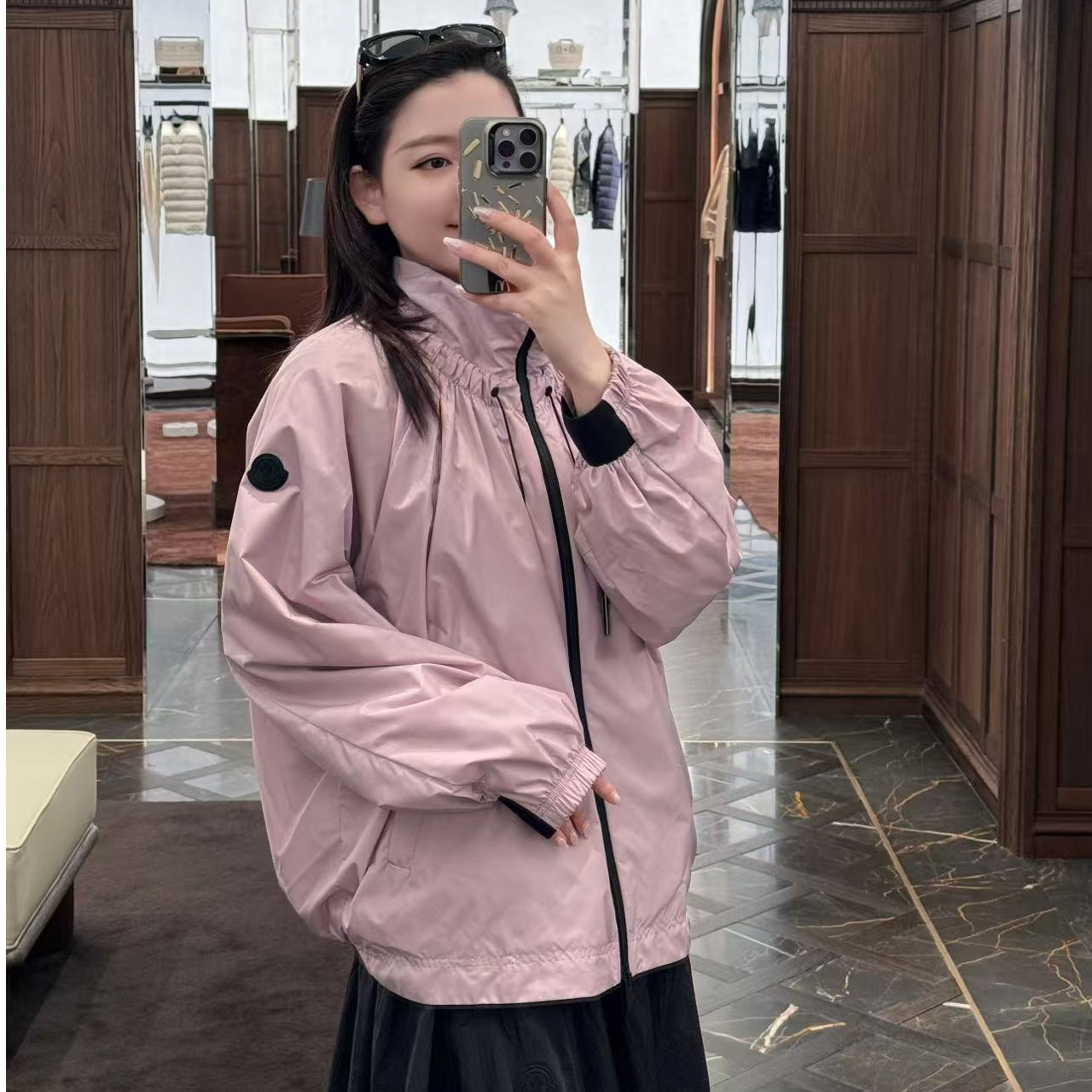 未使用 MONCLER 25FW 长袖休闲夹克 粉色/0