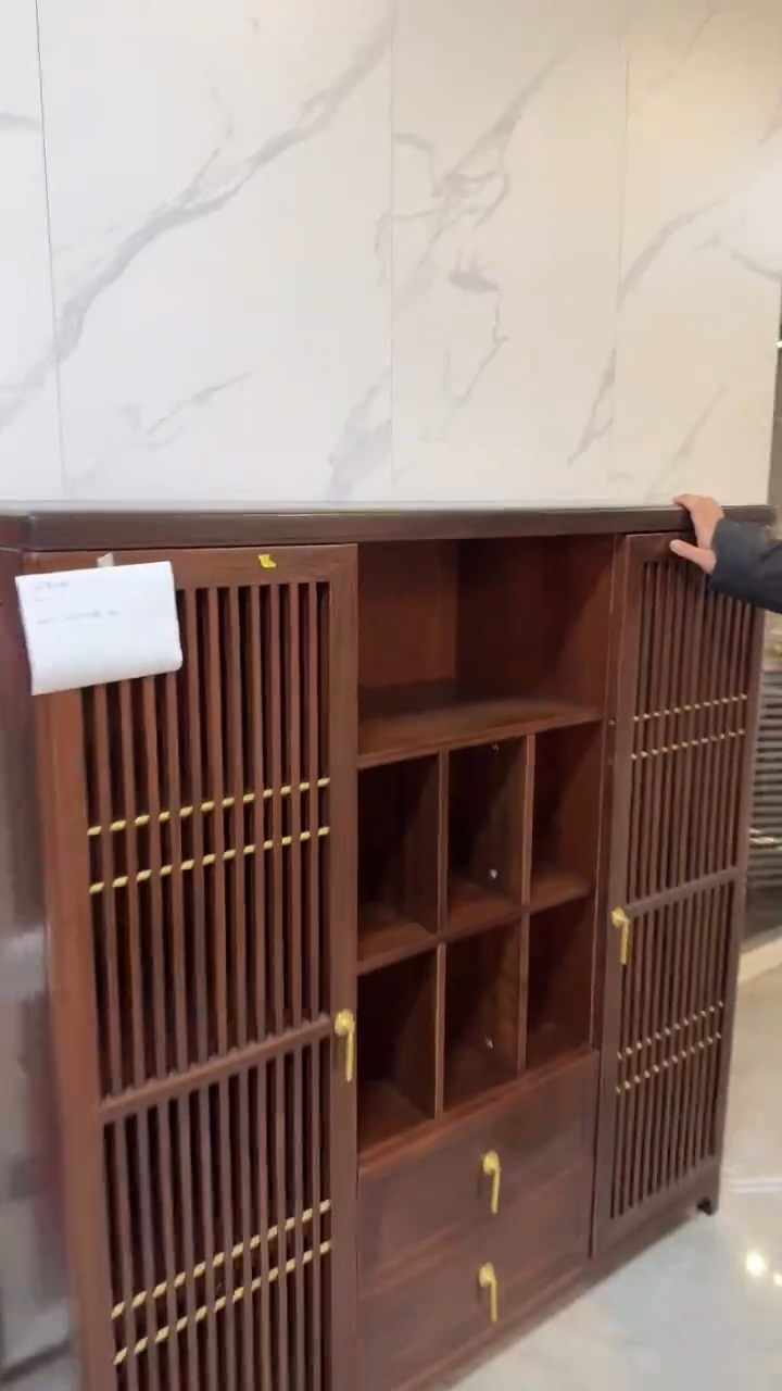 实木（拍下联系客服确认发货时间）乌金木纯实木茶水柜