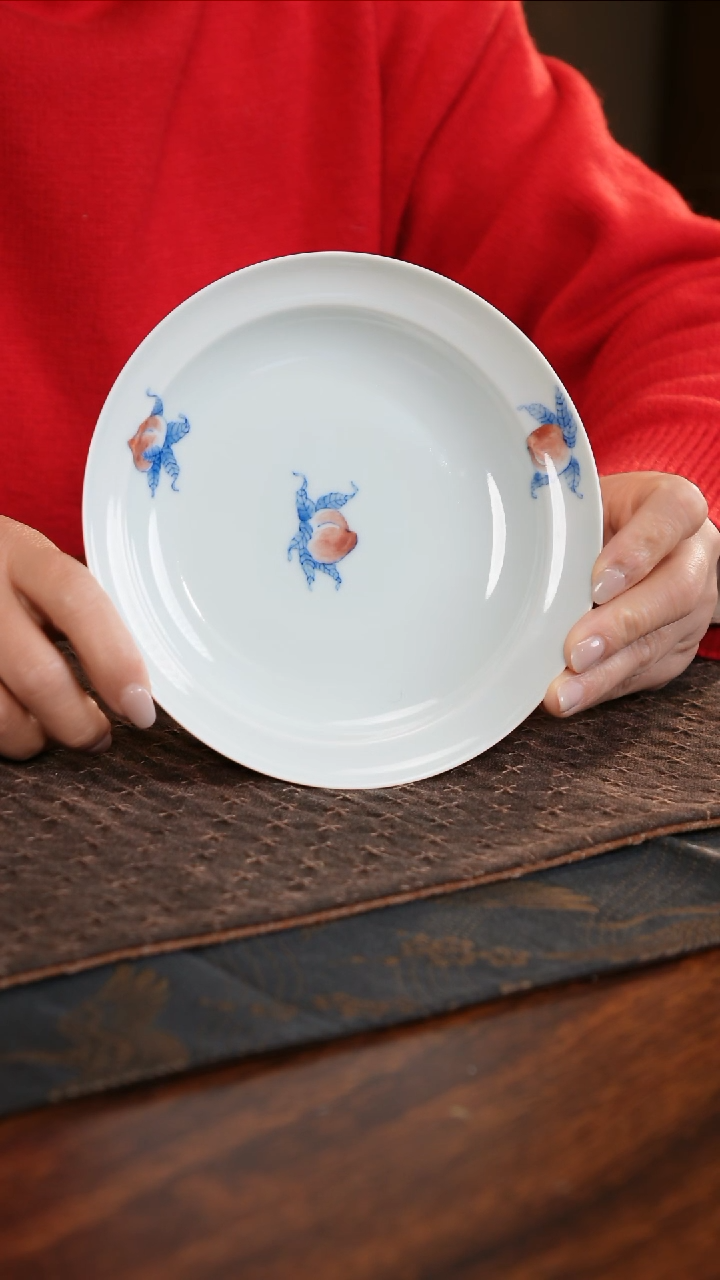 【闪购商品】杯子青源器语三桃拌面盘