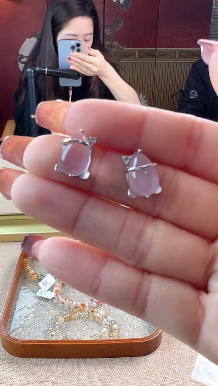 【闪购商品】水晶耳饰银S925镶嵌KT24093015