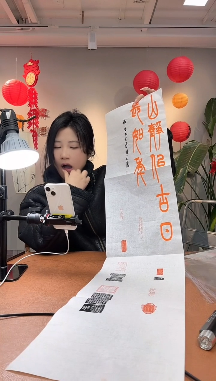 【闪购商品】拓片用纸其他印屏王康YP101052F题字山静似古