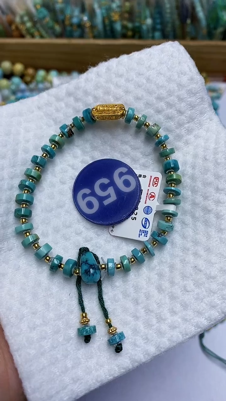 【闪购商品】绿松石手链银S925镶嵌656