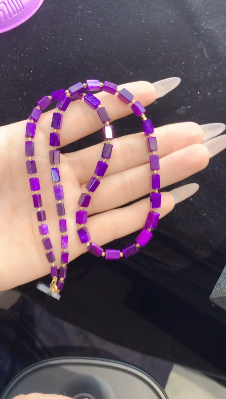 苏纪石（舒俱来）18K金镶嵌.项链