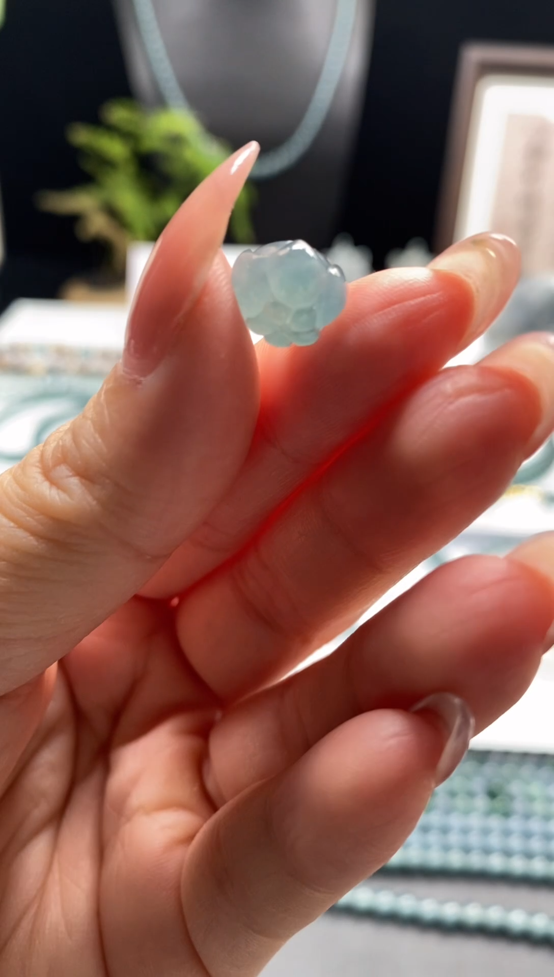 未镶嵌手链翡翠散珠卡10mm莲花珠