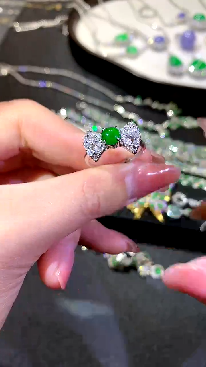 【闪购商品】翡翠戒指银S925镶嵌45-戒指（多样性发货一件
