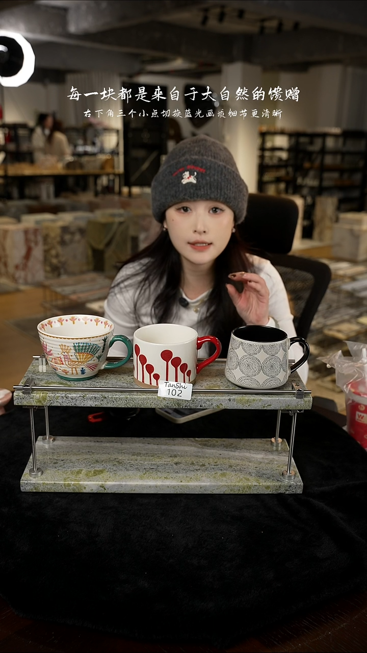 石材102大理石双层置物架