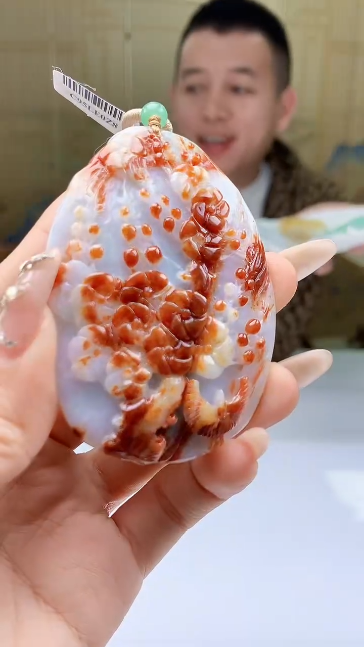 【闪购商品】定制翡翠未镶嵌4812ty-毛货挂件62