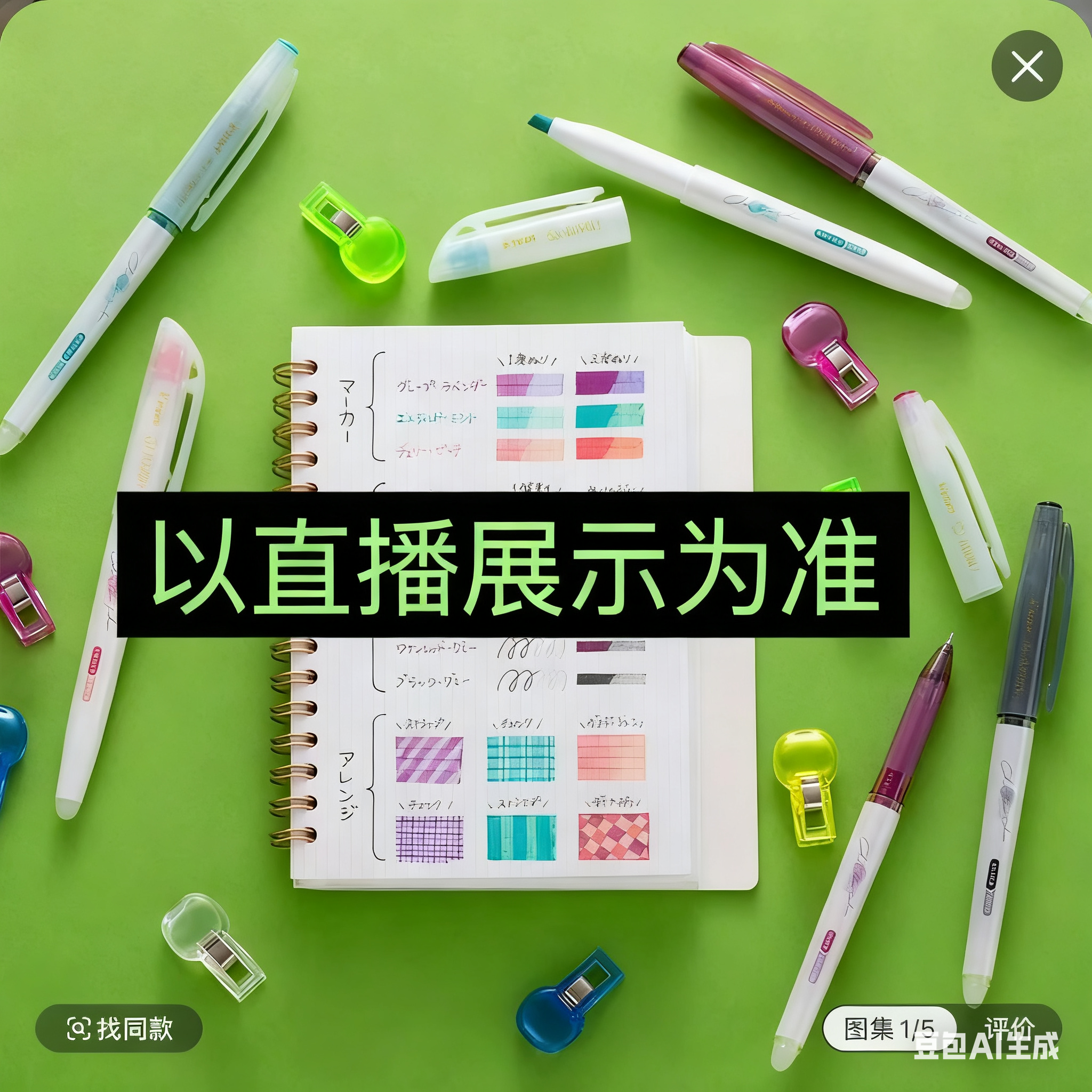 026绿色中性笔组合套餐