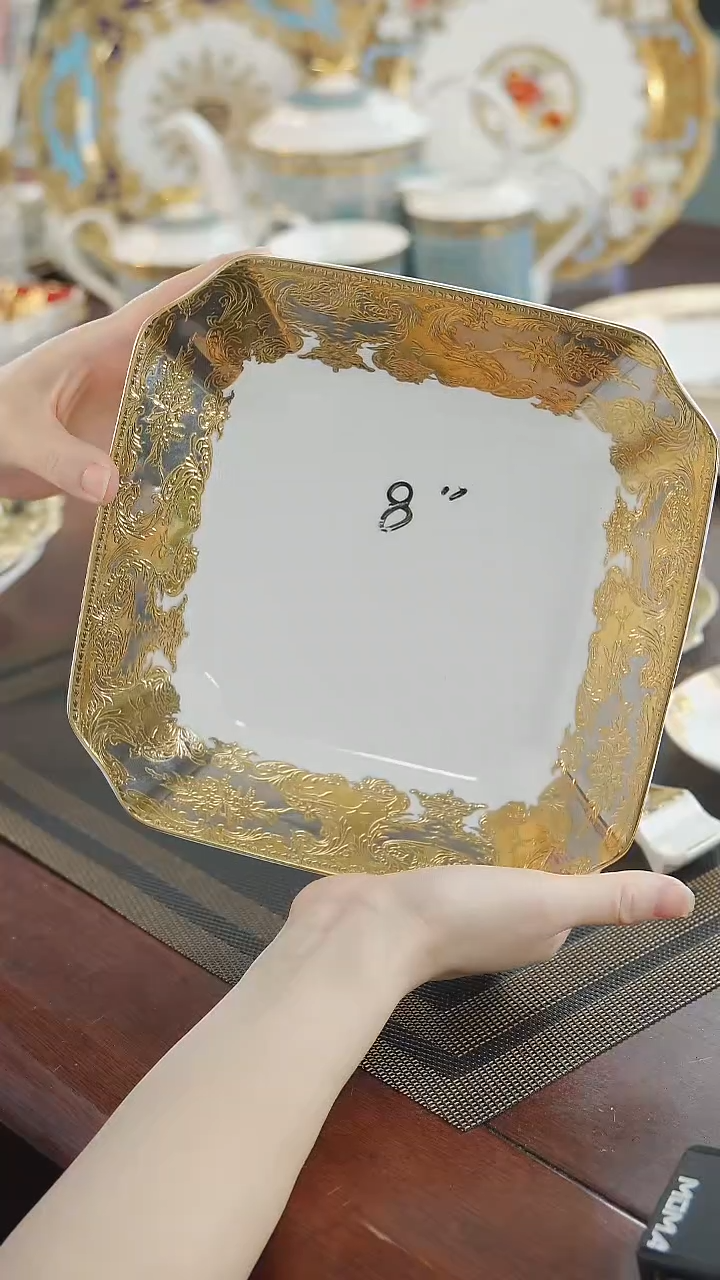 瓷片8英寸方形菜盘 福利价