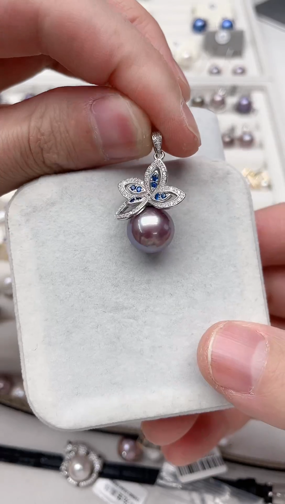 【闪购商品】淡水珍珠吊坠(不含链)银S925镶嵌吊坠