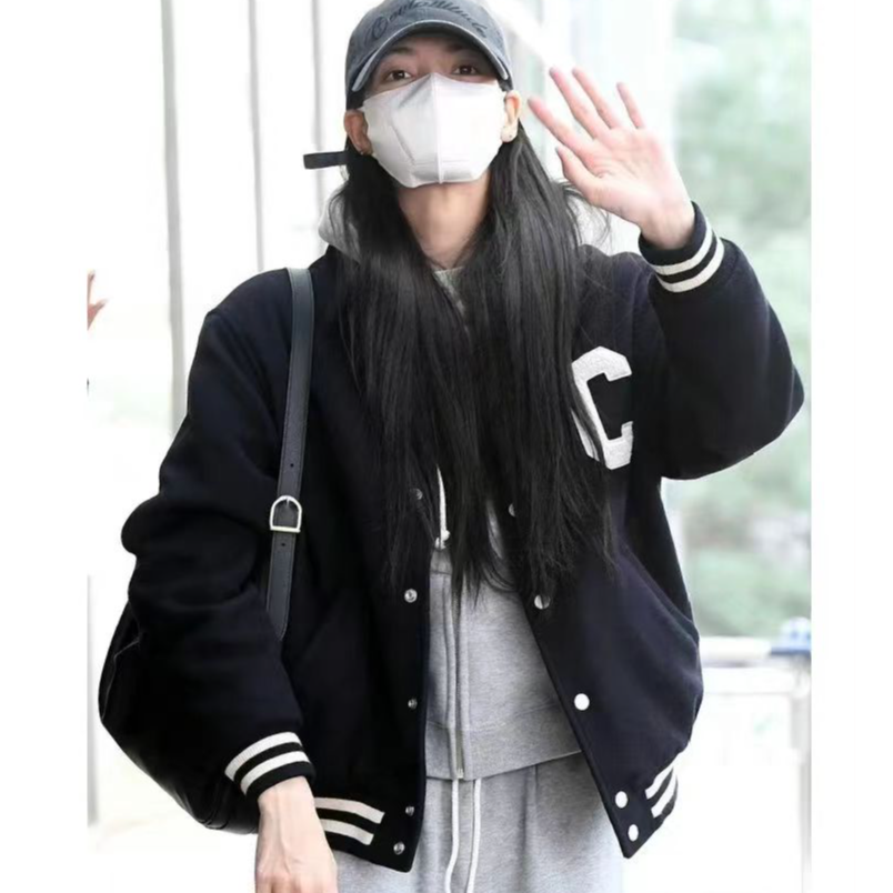 未使用 Celine/思琳 徽标连帽长袖 深蓝/34