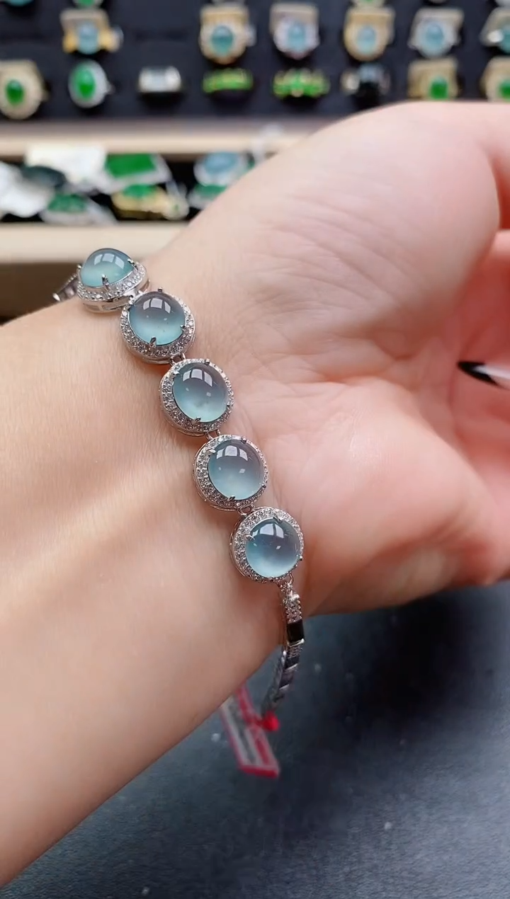 银S925镶嵌戒指翡翠1