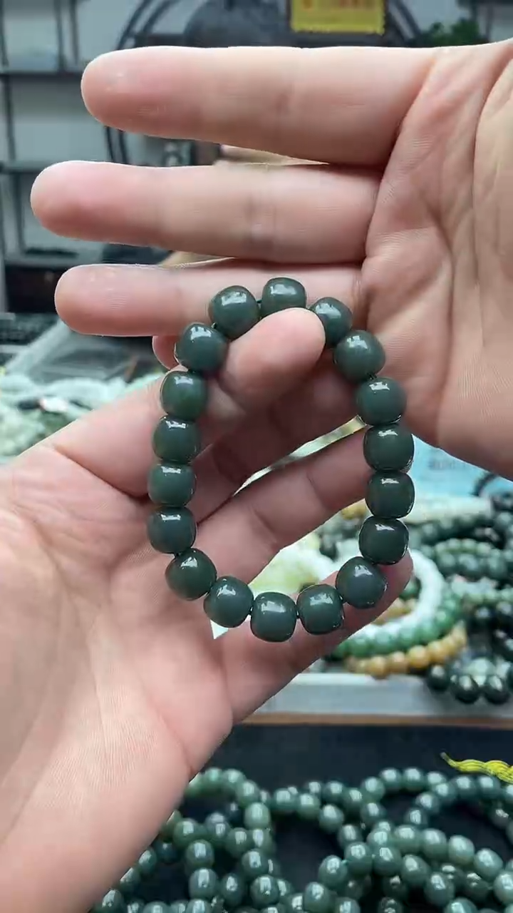 未镶嵌手串和田玉纯天然新疆且末蓝12