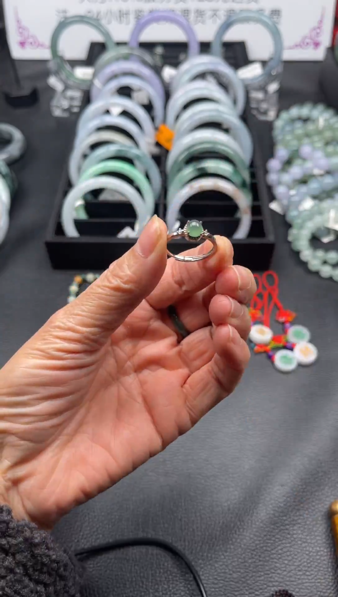 【闪购商品】翡翠戒指银S925镶嵌戒指