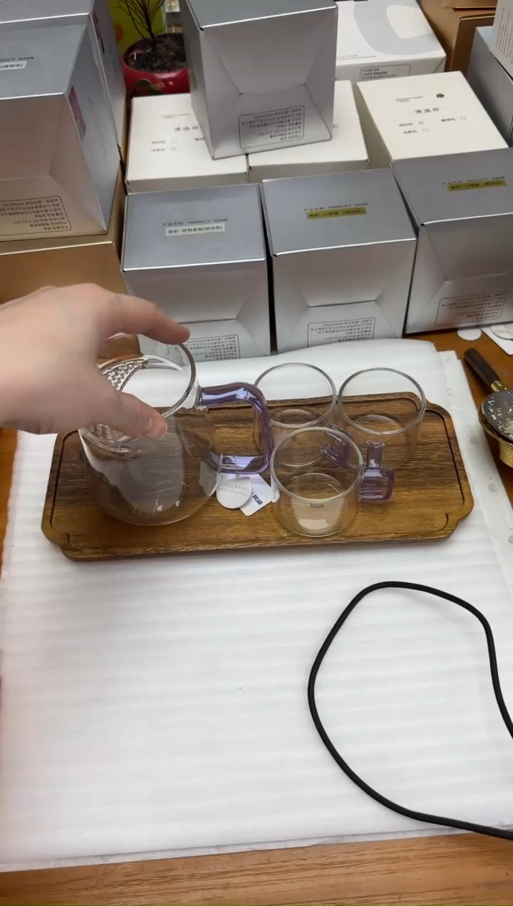 风谜新月茶器浅紫+风谜臻悦杯紫