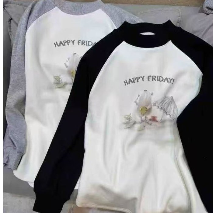 F308衣函儿童加绒卫衣小猪款