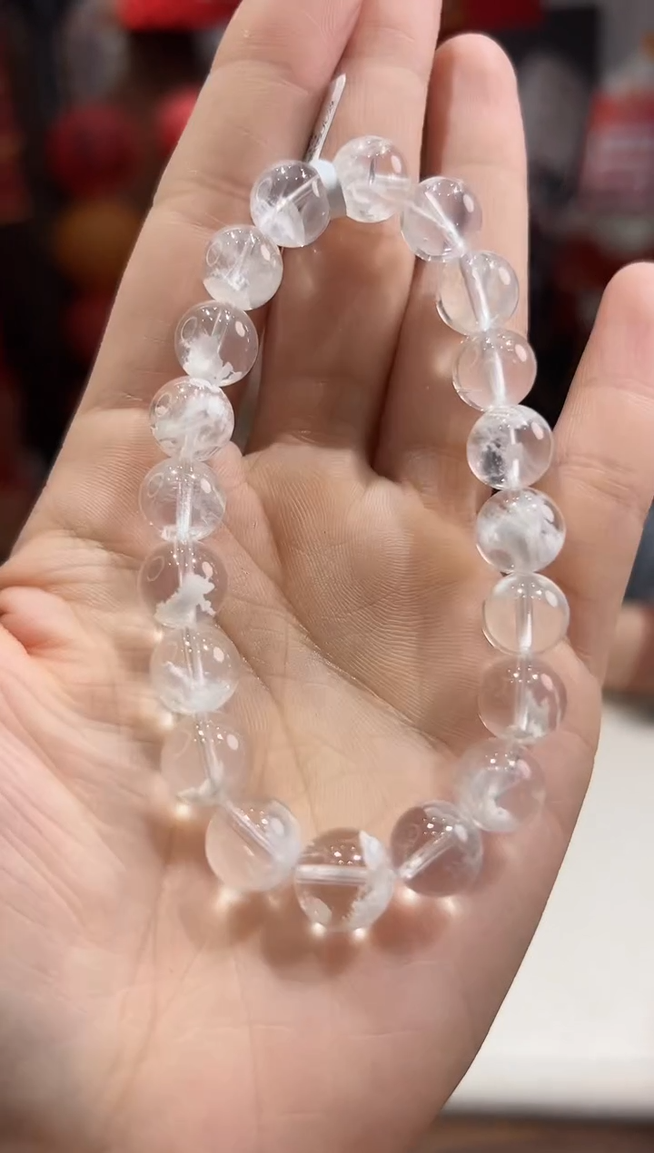 【闪购商品】水晶手串未镶嵌Xl3239白体雪花幽灵
