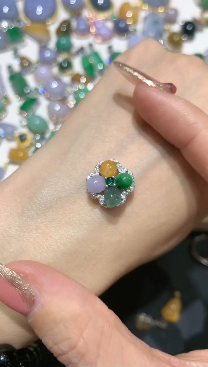 【闪购商品】翡翠吊坠(不含链)银S925镶嵌团购55