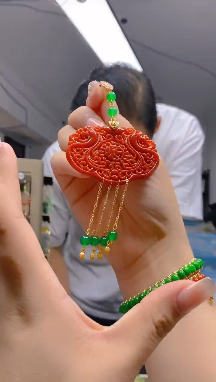 【闪购商品】翡翠耳饰合金525翡翠压襟