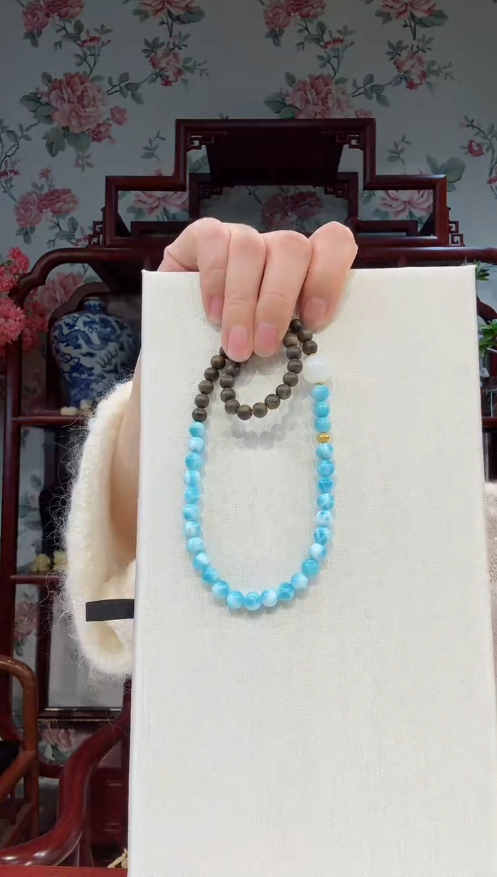 【闪购商品】针钠钙石（海纹石）手链未镶嵌海纹石手链6.5