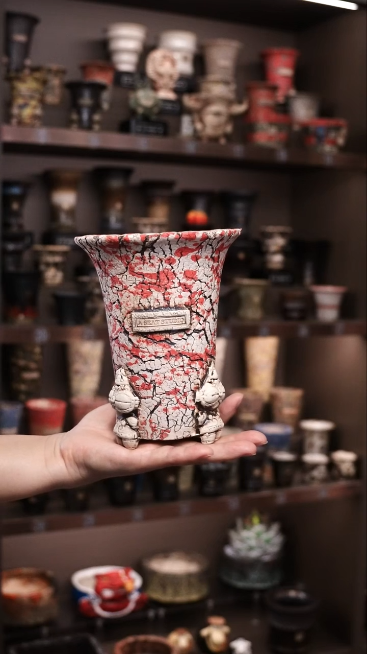 云*闲泰国进口手工花盆个性创意花盆