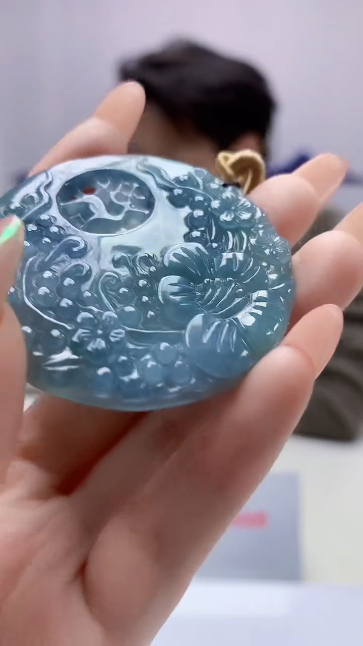 【闪购商品】定制翡翠未镶嵌1502DD-毛货挂件31