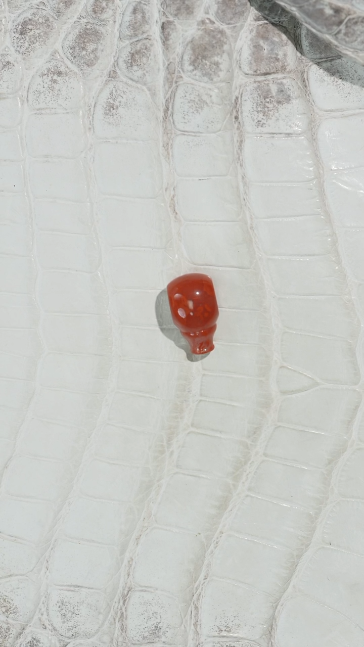 未镶嵌三通南红玛瑙D***B火焰纹三通10.9*11.7mm