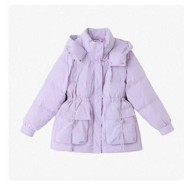 【龙哥专属】新款清新风连帽中长款羽绒服 Y5F56017B