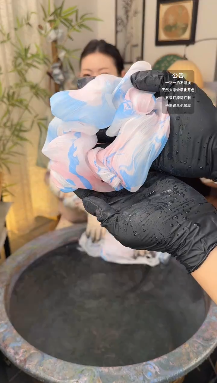 28 蓝粉色 大贝壳发圈