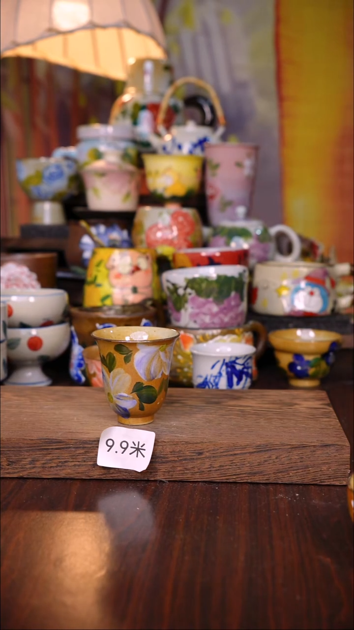 杯子陶泥垚手作 景德镇手工手绘陶瓷器物