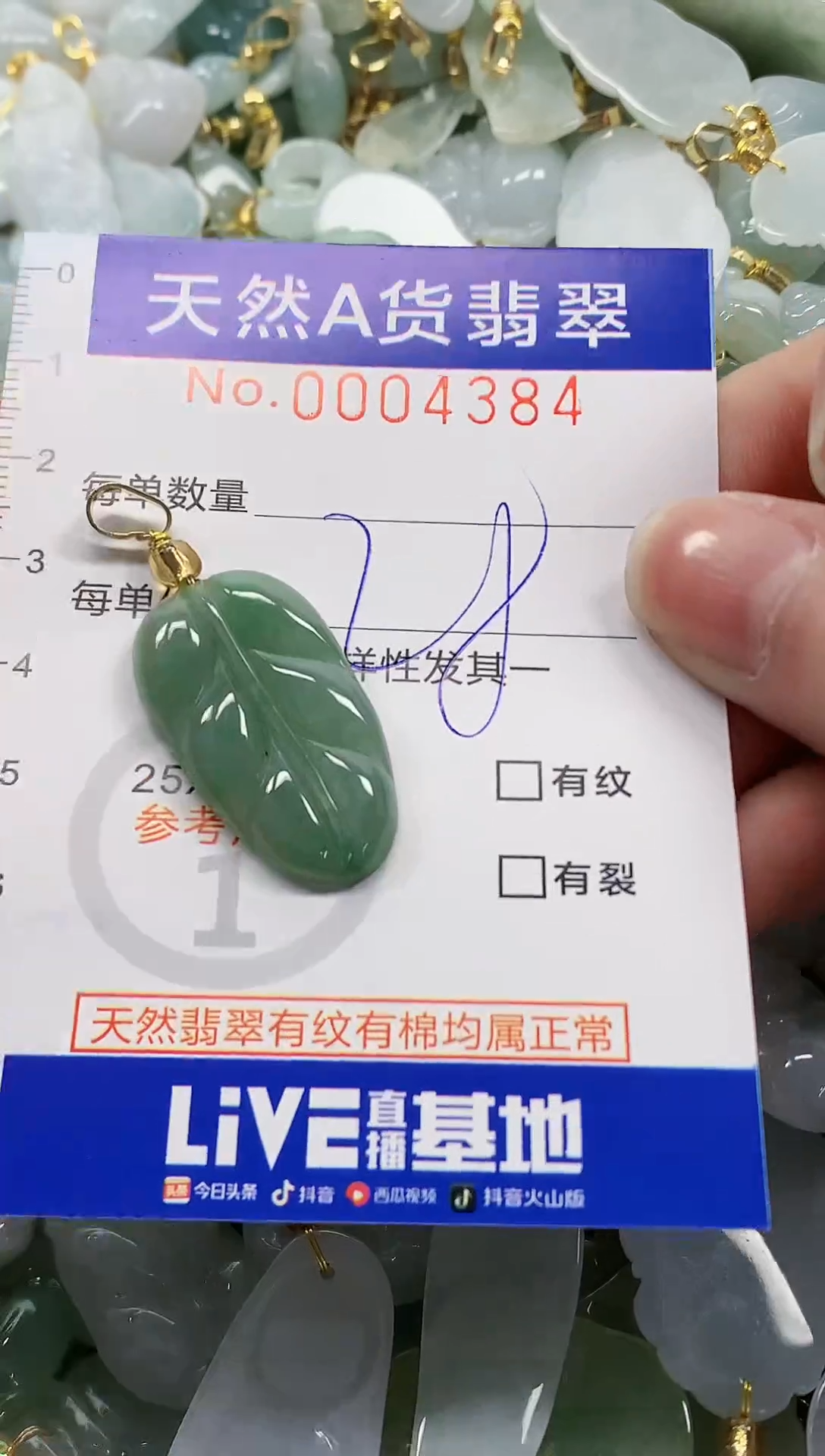 颈饰未镶嵌翡翠 纯天然a货翡翠