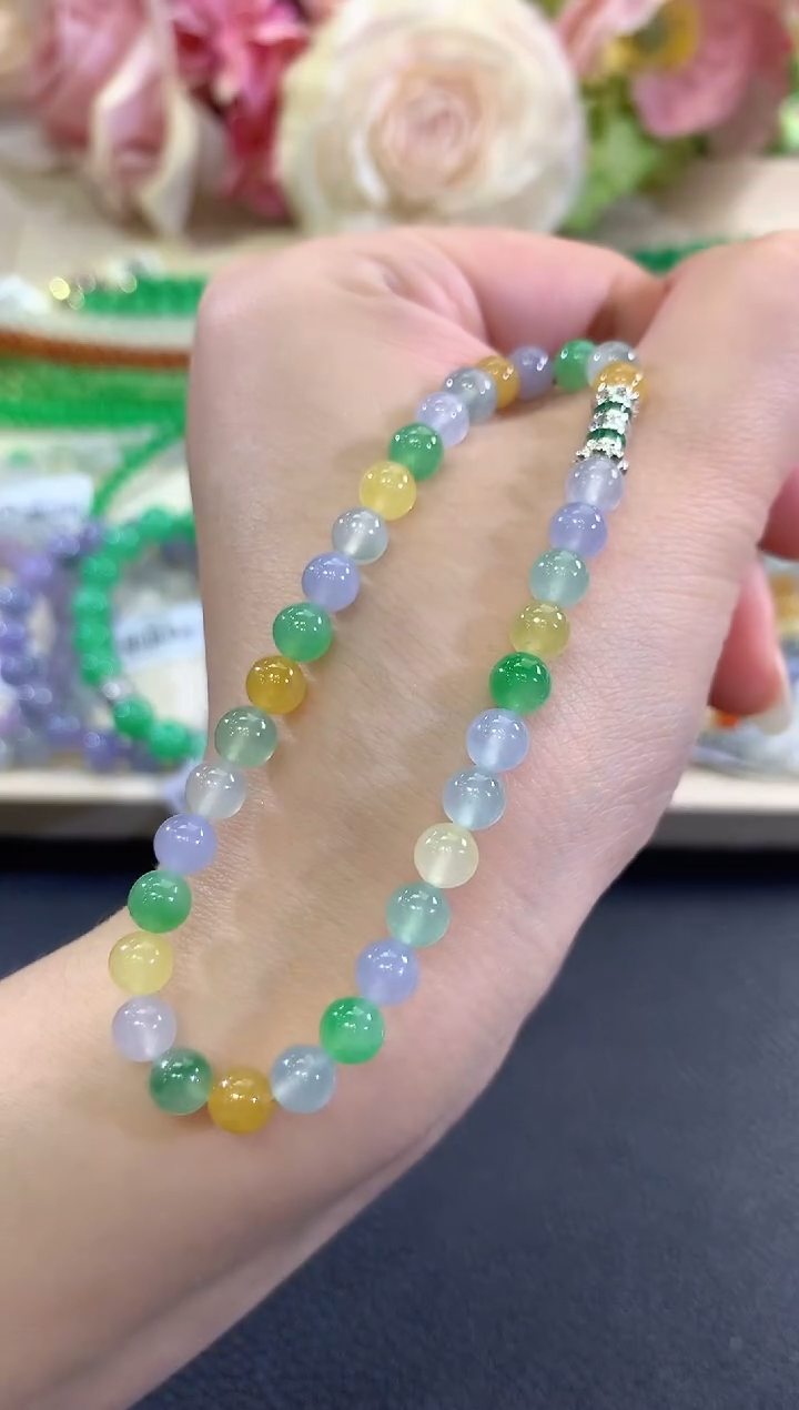 未镶嵌手串翡翠c129   