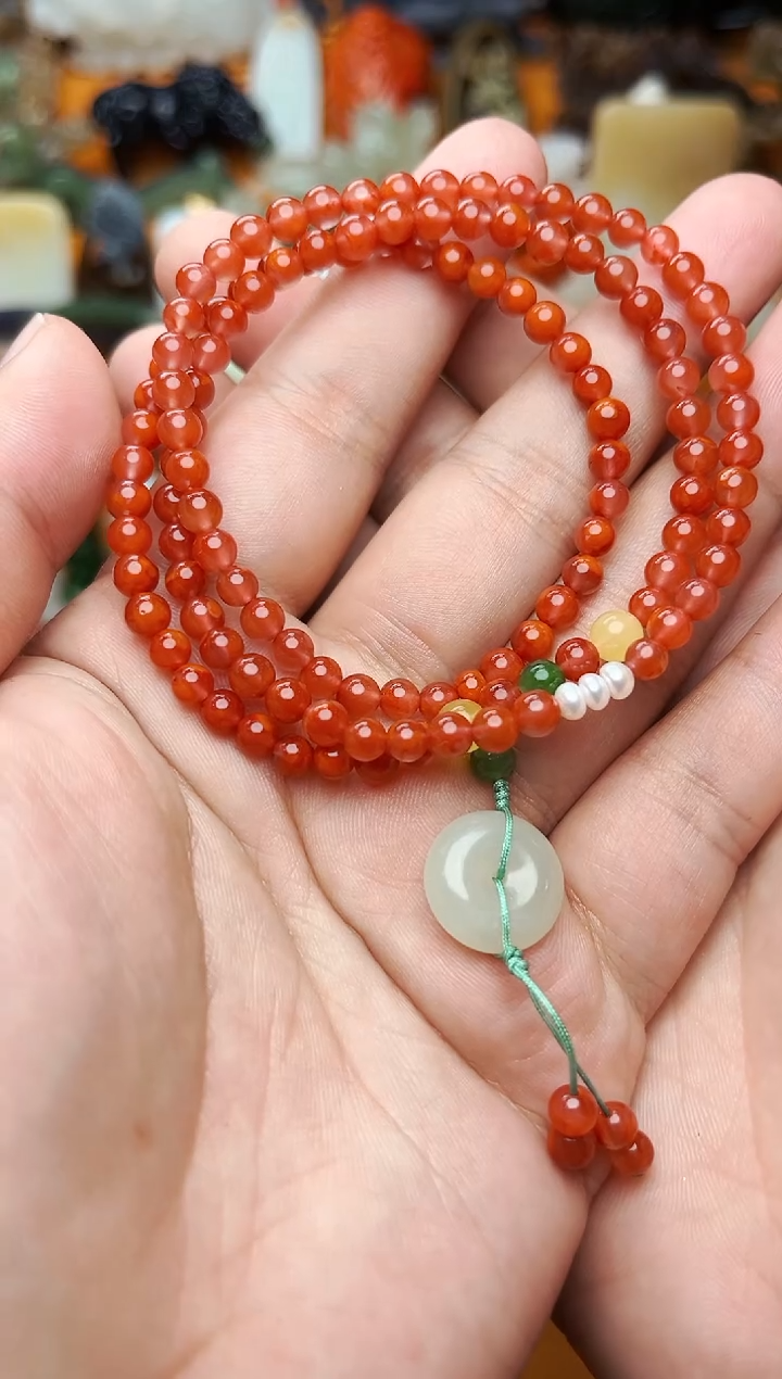 【闪购商品】南红玛瑙手串未镶嵌多圈手串