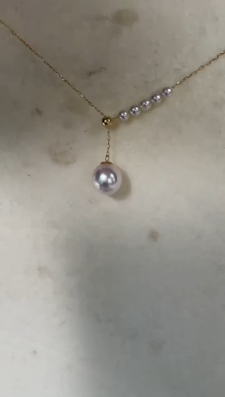 颈饰18K金镶嵌海水珍珠项链
