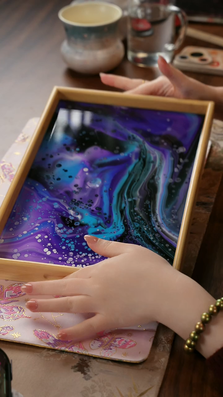 陶瓷茶具大漆紫色干泡盘（随机发货）