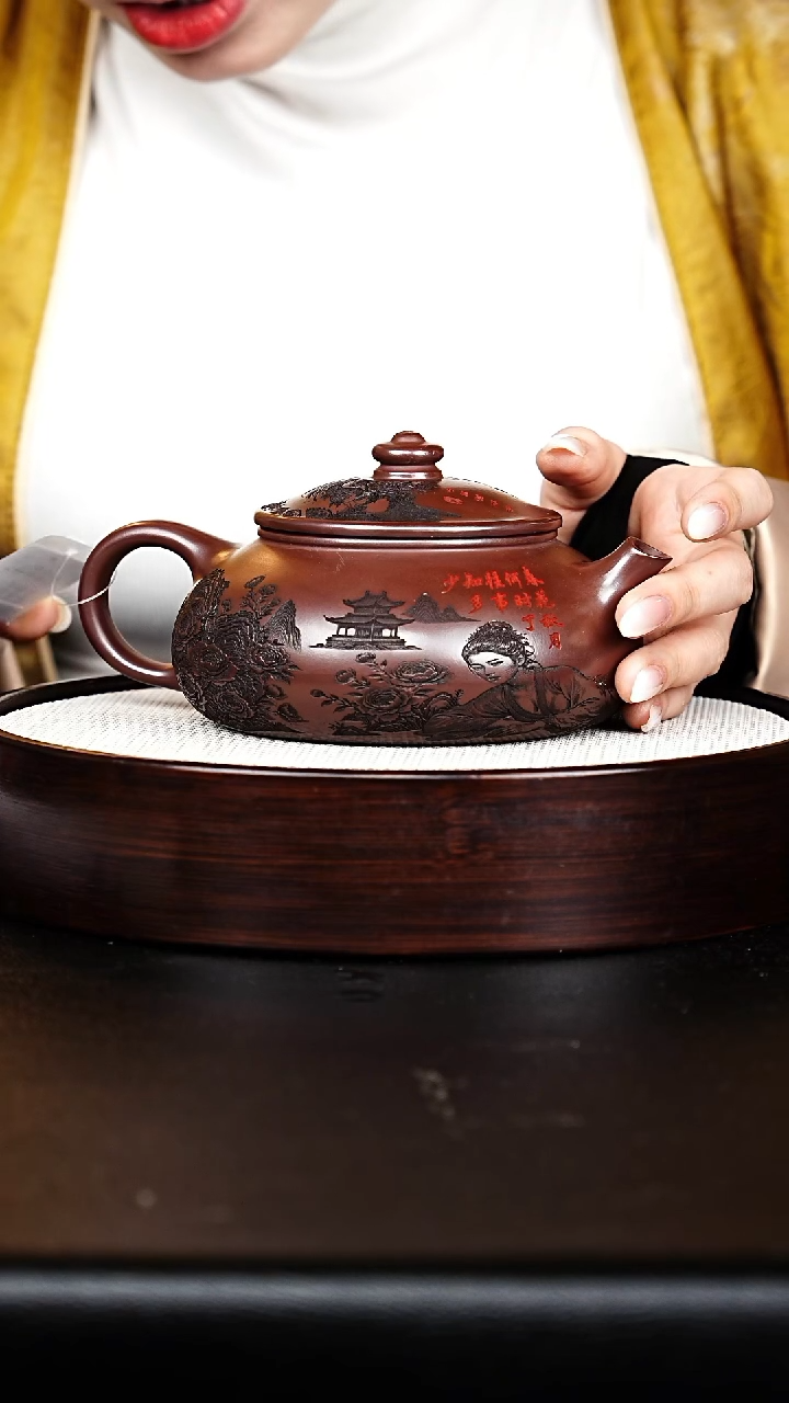 茶壶紫砂寒江壶