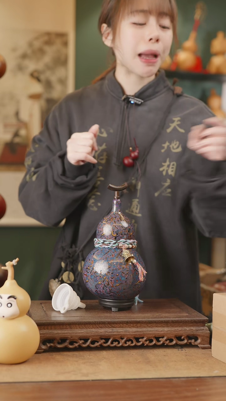 【闪购商品】187号精品天然大漆工艺防渗内胆酒葫芦~