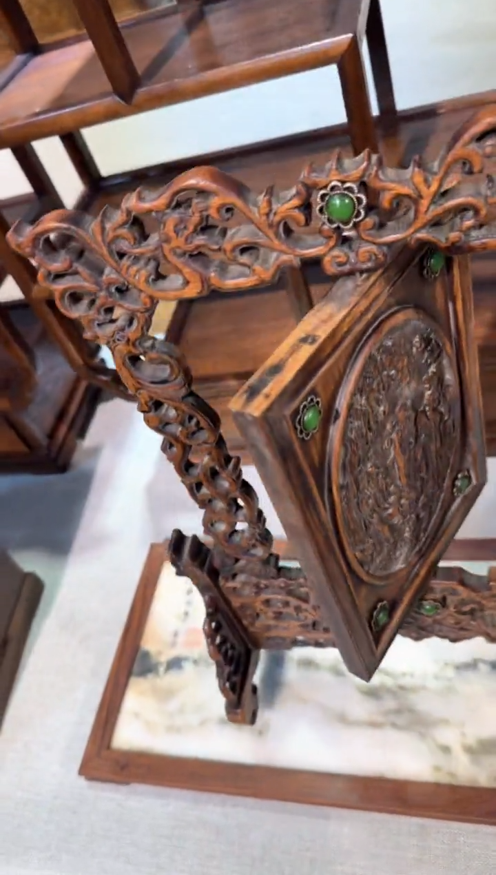 【闪购商品】木花梨木     旋转屏风   工艺品