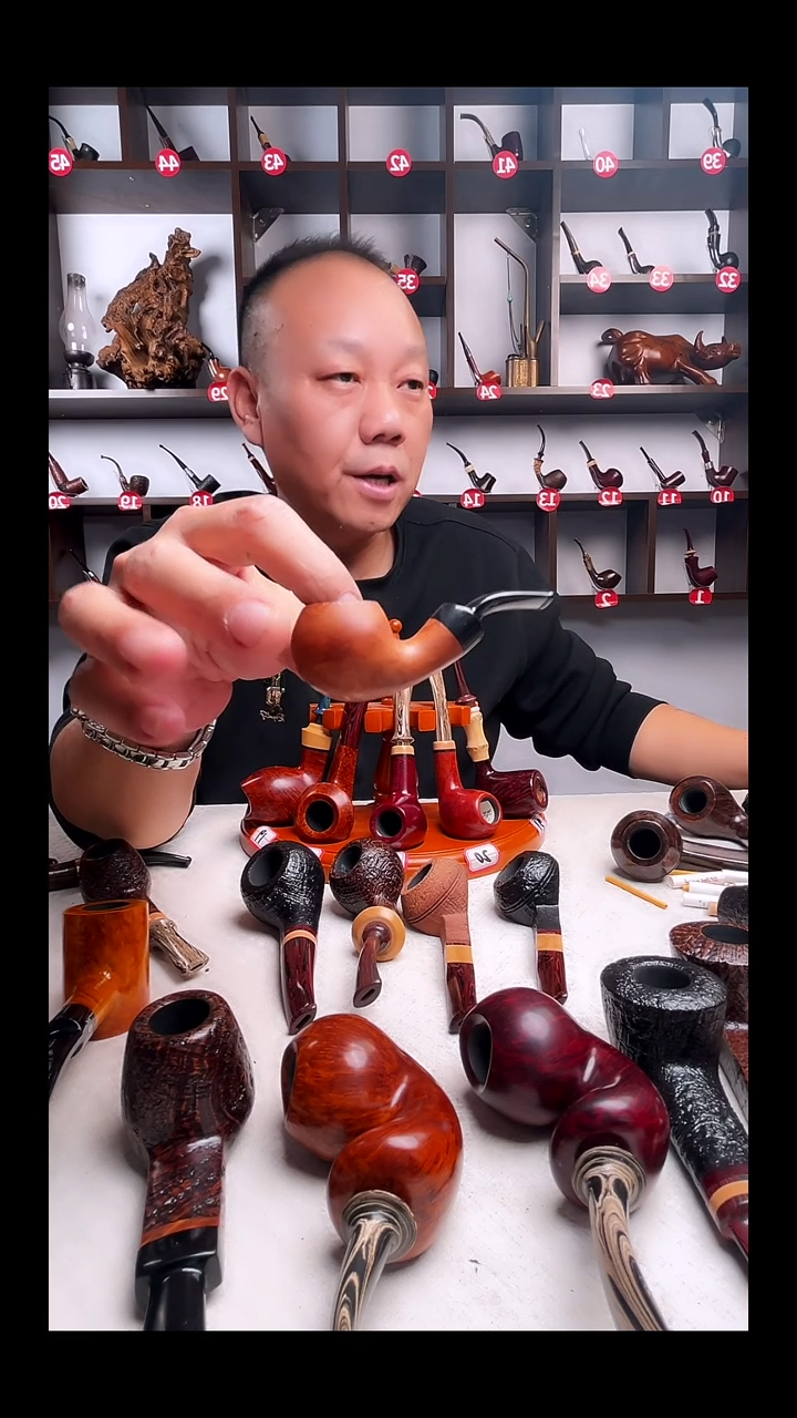 意大利石楠木手工打磨烟斗