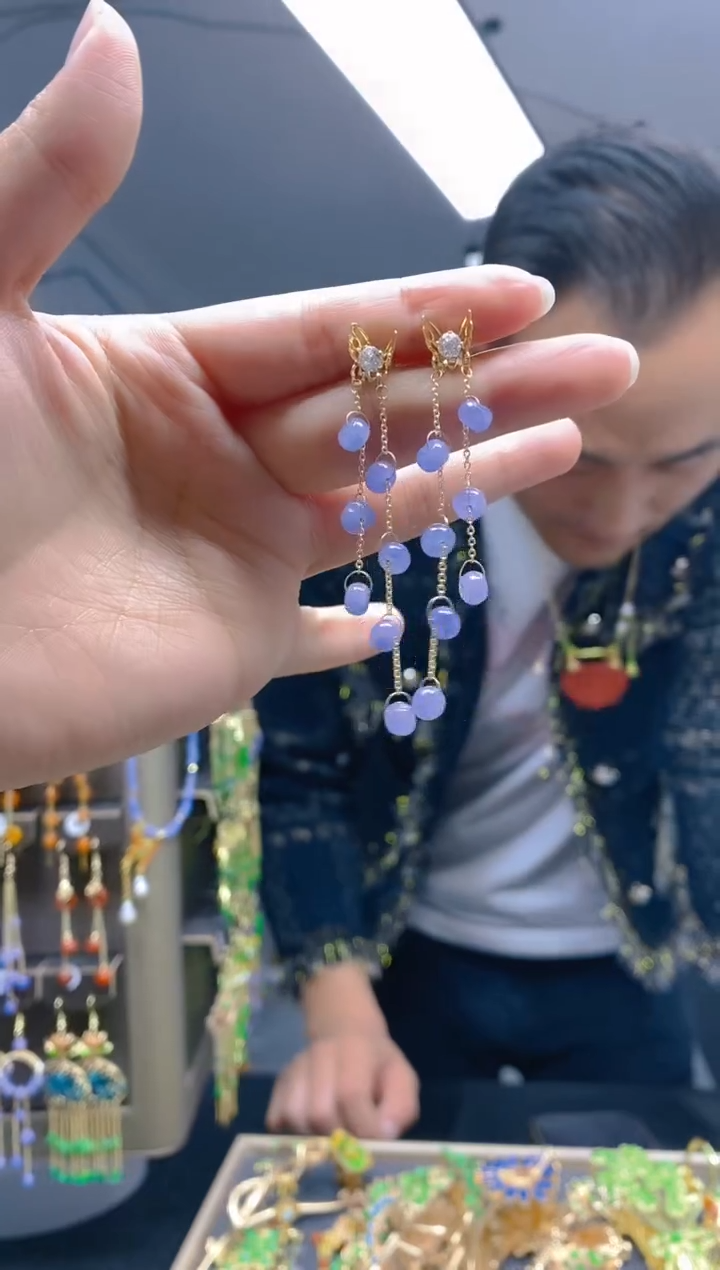 【闪购商品】翡翠耳饰合金0295翡翠耳钉