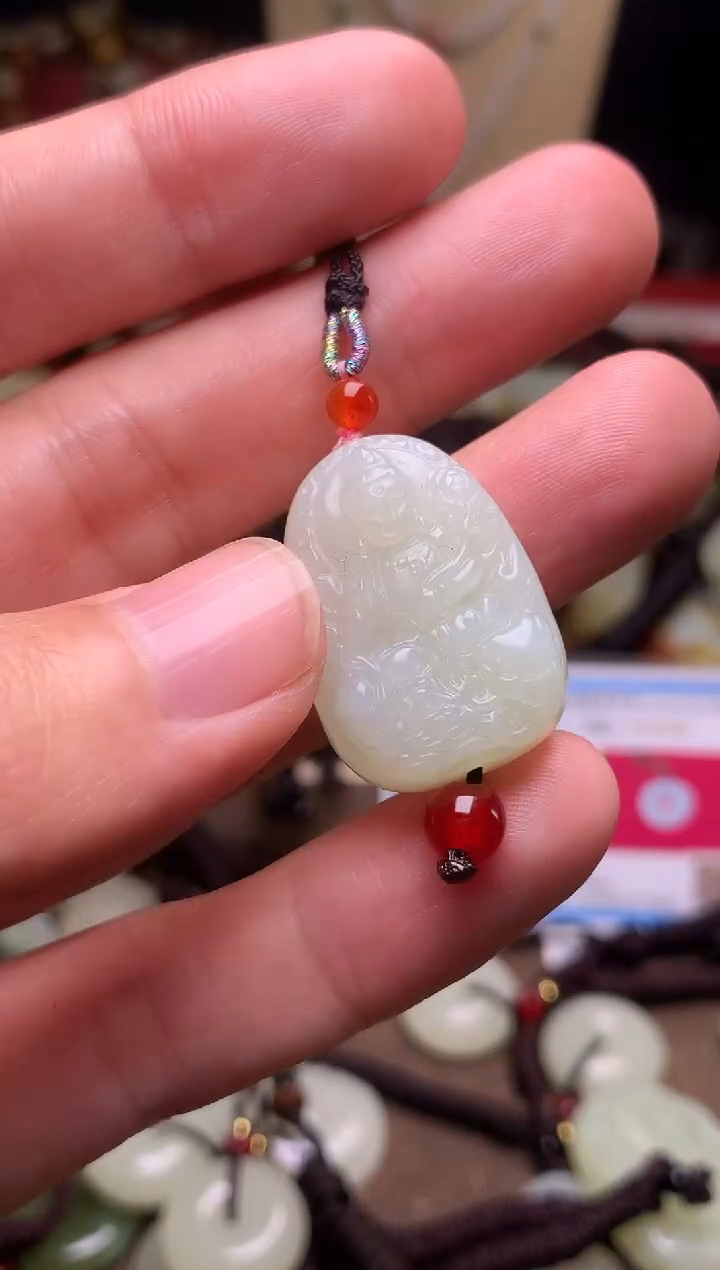 颈饰未镶嵌和田玉新疆料青海料清水和田玉吊坠